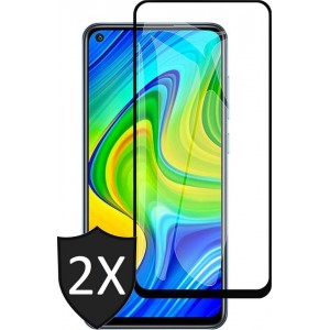 Xiaomi Redmi Note 9 Screenprotector - Full Screen Protector Glas - 2 Stuks