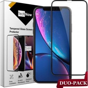 Apple iPhone XR Screen Protector - Volledig Beeld Bedekt - 2 Stuks - TechNow