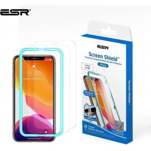 Screenprotector Apple iPhone 11 - ESR Premium 9H Tempered Glass (2 Pack) - Transparant Incl. Montage Frame