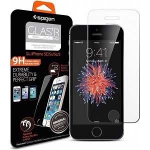 SPIGEN GLAS.tR Slim Oleophobic Coated Tempered Glass iPhone 5, 5C & 5S Glazen Screen Protector