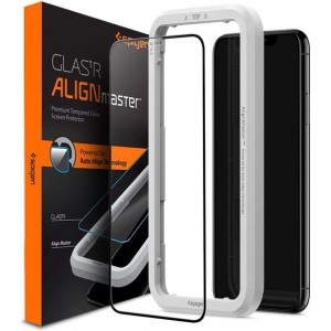 Spigen AlignMaster Full Cover Glass met Montage Frame voor iPhone 11 - Zwart