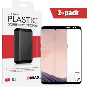 2-pack BMAX Samsung Galaxy S8 Screenprotector | Full Cover Beschermfolie | Ultra Clear PET | Onzichtbaar Display Folie