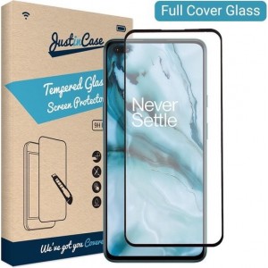 Just in Case Full Cover Tempered Glass OnePlus Nord Protector - Black