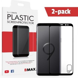 2-pack BMAX Samsung Galaxy S9 Plus Screenprotector | Full Cover Beschermfolie | Ultra Clear PET | Onzichtbaar Display Folie