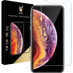 iCall - Apple iPhone Xs / X Screenprotector - Tempered Glass Gehard Glas - Case Friendly