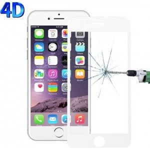 Mobigear 4D Gehard Glas Screenprotector Wit iPhone 6 / 6s