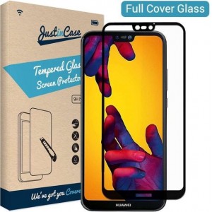 Just in Case Full Cover Tempered Glass Huawei P20 Lite Protector - Black