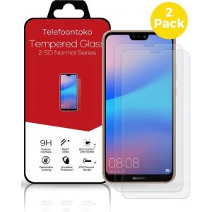 Huawei P20 Lite Glazen Screenprotector 2 x | Gehard Beschermglas | Tempered Glass