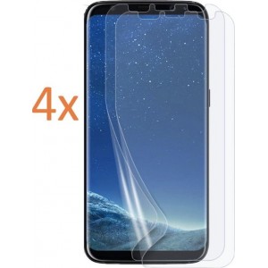 4x Screenprotector voor Samsung Galaxy S8 - Edged (3D) Glas PET Folie Screenprotector Transparant 0.2mm 9H