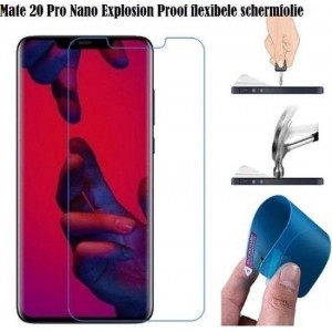 DrPhone 3x HUAWEI Mate 20 (PRO) Nano Explosion-proof Schermfolie Flexibele Anti-Shock 0.3mm Soft Glass Screenprotector -