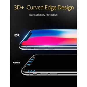 Screen Protector / Tempered Glass - ESR Extra gehard Japans glas 3D – iPhone XS Max  - ZWART / Geheel bedekt, 10 KG impact