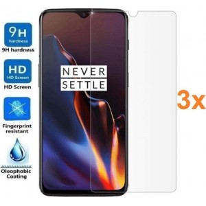 3 Stuks Screenprotector Tempered Glass Glazen Gehard Screen Protector 2.5D 9H (0.3mm) - Oneplus 6