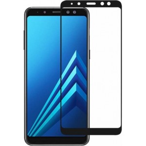 Colorfone Screenprotector Tempered Glass 2.5D voor Samsung A5/A8 2018 Transparant Zwart