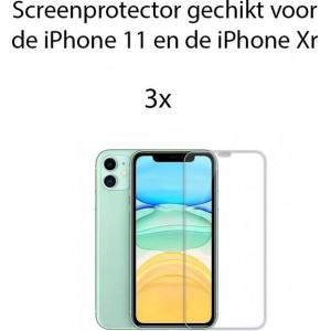 iPhone XR Screenprotector Glas - iPhone 11 Screenprotector Glas - Tempered Glass Screen Protector - Glas Protector - 3x