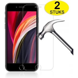 iPhone SE 2020 Screenprotector 2X - Tempered Glass -  Anti Shock screen protector - 2PACK voordeelpack - Epicmobile