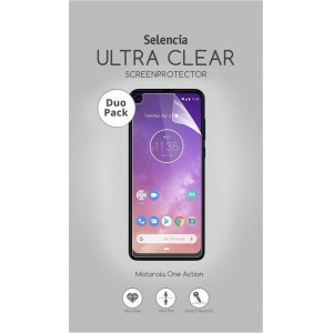 Selencia Duo Pack Ultra Clear Screenprotector voor de Motorola One Action