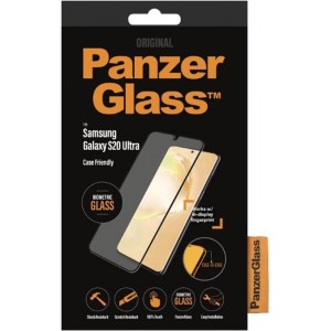 PanzerGlass Case Friendly Biometric Screenprotector voor de Samsung Galaxy S20 Ultra - Zwart