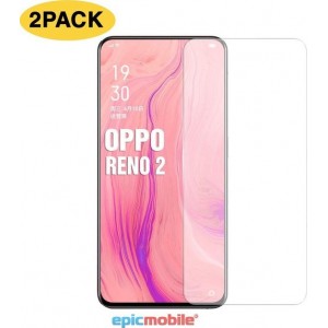 OPPO Reno 2 - 2x Screenprotector - Tempered Glass Anti Burst - 2 PACK - Epicmobile