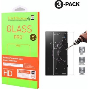 DrPhone 3 x XZ1 Compact  Glas - Glazen Screen protector - Tempered Glass 2.5D 9H (0.26mm)