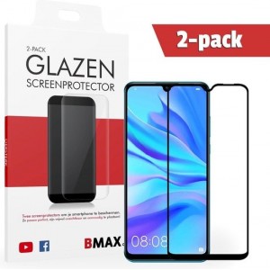 2-pack BMAX Huawei P30 Lite Screenprotector Full Cover Glas | Dekt het volledige scherm! | Beschermglas | Tempered Glass