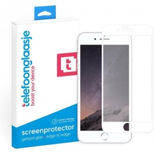 iPhone 6 Plus screenprotector gehard glas Edge to Edge – wit