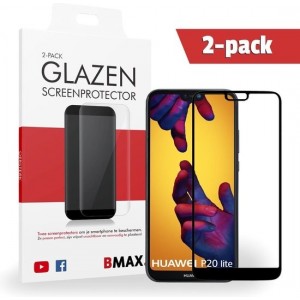 2-pack BMAX Huawei P20 Lite Glazen Screenprotector met volledige dekking | Beschermglas | Tempered Glass