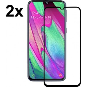 4mobilez set 2x Premium Samsung A40 screenprotector - 3D Zwart