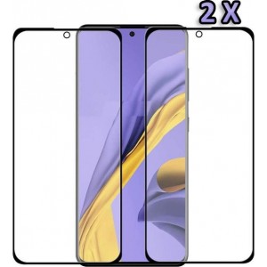 Samsung Galaxy A51 Glas - 2X Fullscreen Tempered Glass - Transparant