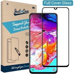 Just in Case Full Cover Tempered Glass Samsung Galaxy A70 Protector - Black