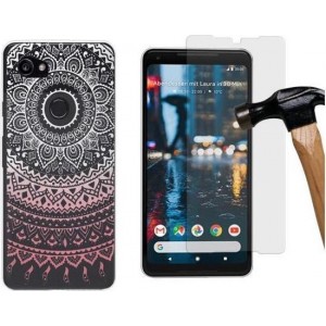 MP Case screenprotector + Gratis Mandala back cover voor Google Pixel 2 XL