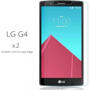 Screenprotector Glas Folie Tempered Glass Duo Pack voor LG G4 2 stuks