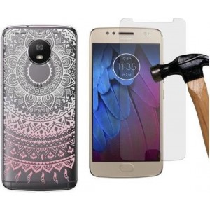 MP Case screenprotector + Gratis Mandala back cover voor Motorola Moto G5s