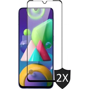 Samsung M21 Screenprotector - Samsung Galaxy M21 Screenprotector - Full Screen Protector Glas - 2 Stuks