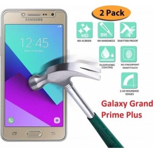1 + 1 Gratis - Galaxy Grand Prime Plus glazen Screenprotector Tempered Glass  (0.3mm)