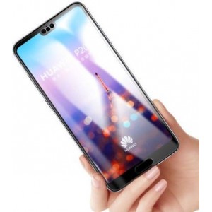 Huawei P20 Lite - Full Cover Screenprotector - zwart