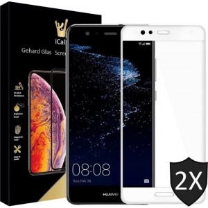 Huawei P10 Lite Screenprotector - Tempered Gehard Glas - Full Screen Volledig Beeld - iCall - 2 Stuks