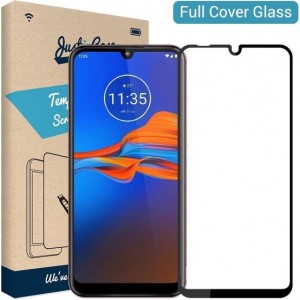 Just in Case Full Cover Tempered Glass voor Motorola Moto E6 Plus - Zwart