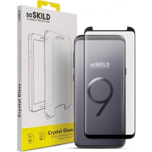 SoSkild Screenprotector Full Glue Tempered Glass Zwart voor Samsung Galaxy S9