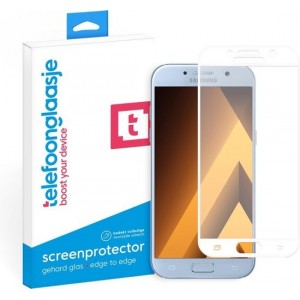 Samsung Galaxy A5 2017 screenprotector gehard glas Edge to Edge - wit