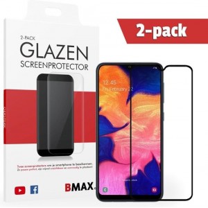 2-pack BMAX Samsung Galaxy A10 Screenprotector Full Cover Glas | Beschermglas | Tempered Glass