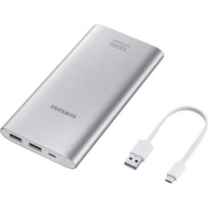 Samsung Powerbank 10.000 mAh 2x USB - Snellader - (MicroUSB) Silver