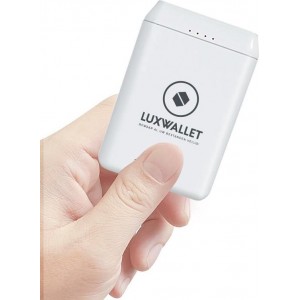 LUXWALLET® MINI Powerbank - Compacte 10.000 mAh Externe Batterij Accu - 3 apparaten tegelijk opladen - Wit