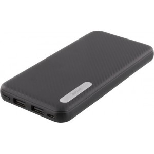 DELTACO PB-1063 Dunne Powerbank 10.000 mAh - 2 USB poorten - zwart