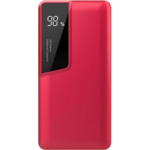 V-tac VT-3511 Powerbank met display - 10.000 mAh - Rood