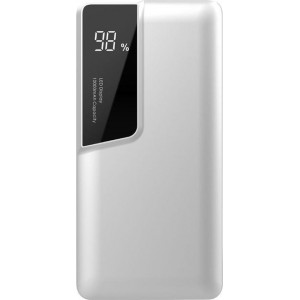 V-tac VT-3511 Powerbank met display - 10.000 mAh - Wit