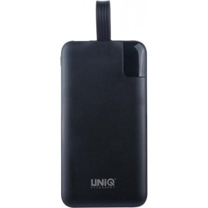 UNIQ Accessory Powerbank Zwart 10000 mAh (inclusief kabel) - Led Indicator Serie