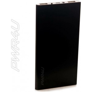 PWR4U Powerbank 10000 mAh aluminium zwart universeel voor o.a. Samsung, iPhone, Sony, HTC etc. Zeer exclusief en duurzaam.