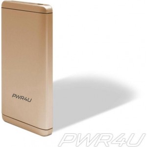 Powerbank - 10000 mAh - Quick Charger 2.0 QC - kleur goud - snellader voor o.a. Samsung, LG, HTC, Huawei en meer