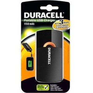 Duracell Powerbank - Zwart - 1150 mAh