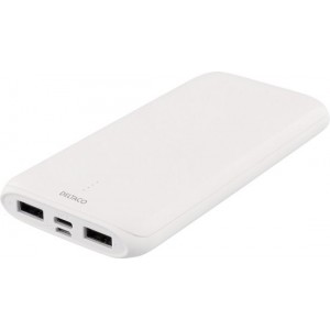 DELTACO PB-1065 Powerbank 10.000 mAh - 2x USB en 1x USB-C - met batterijstatus indicator